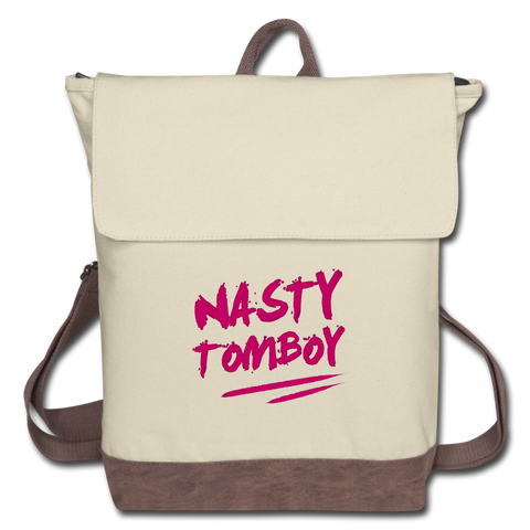 Nasty Tomboy Canvas Backpack - ivory/brown